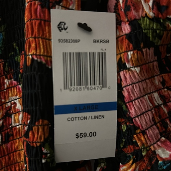 Brand new black floral mini dress XL - Picture 7 of 7